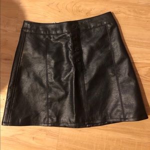 Black leather H&M skirt